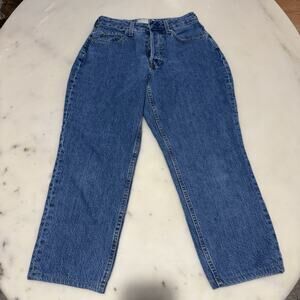 Everlane Size 28 Ankle The Curvy 90's Cheeky Straight Jean High Rise Blue Wash